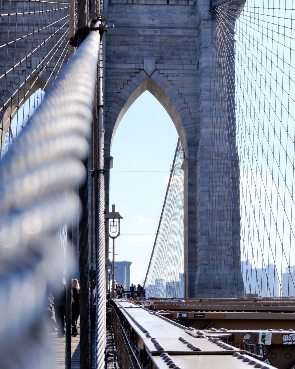 On the Bridge Deck — Brooklyn Bridge