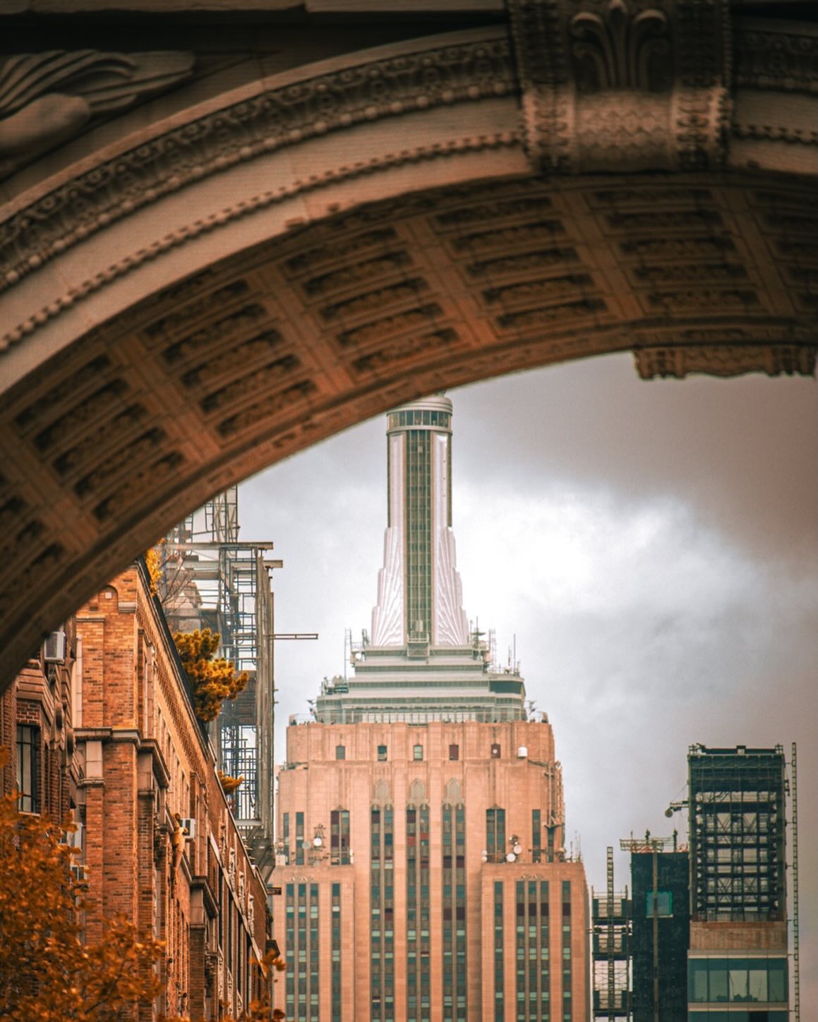 Empire State Through the Arch — New York City