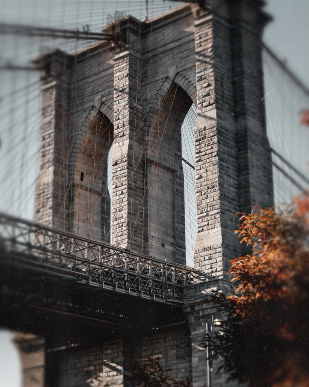 Brooklyn Bridge Arches, Autumn — New York City