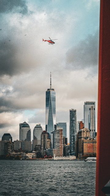 Helicopter Over Lower Manhattan — New York City